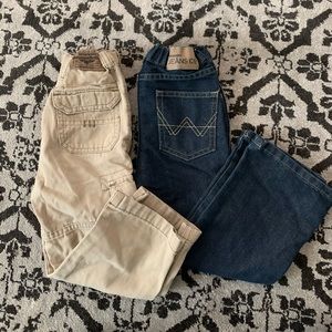 Boys Wrangler jeans and kakis bundle.